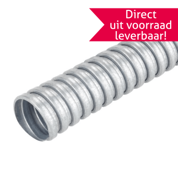 Spiraalslang Flex, Metaal, binnen 25mm buiten 28.5mm, OD 40mm, FFMSS25, verzinkt.