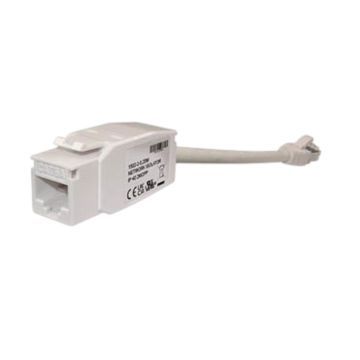 Galvanische Isolator Medisch, RJ45 Keystone met kabel- RJ45 plug, EN60601-1 compliant, Wit, 0.2m