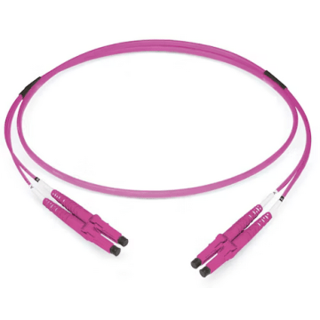 Glasvezel Patchkabel, OM4, DX, LC/pc-LC/pc, LSZH, Lila, 10m, Oval