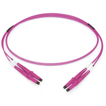 Glasvezel Patchkabel, OM4, DX, LC/pc-LC/pc, LSZH, Lila, 2m, Oval