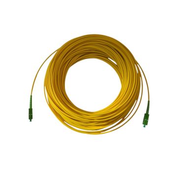 Glasvezel Patchkabel, OS2, SX, SC/apc-SC/apc, LSZH, Geel, 10m Fig8, G657A, 3mm