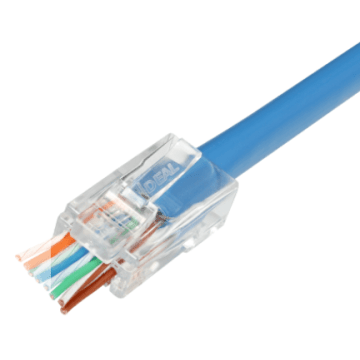 IDEAL, Cat6A/6 Unschielded RJ45 plug (Feed-Thru doorvoer 0.041-0.048 in connector)