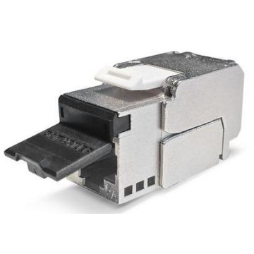 Keystone Cat6A, Shielded, KS-TC+ 1/8 STP RJ45 Compact, Toolless, Metaal