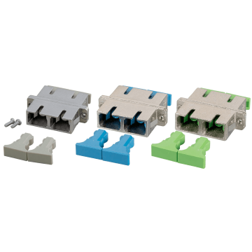 Koppelstuk SC/PC Duplex, metaal huis, keramiek, singlemode