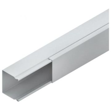 Leidingkanaal, serie LLK FB, H26xB30xL2000mm, Staal, Halogeenvrij, RAL9010