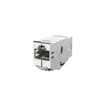 Cat6/Ea, RJ45-RJ45 koppelstuk, 180 graden, Keystone fit/Module fit