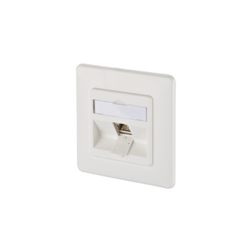 Complete Outlet 1v RJ45, 568A, incl. frontplaat, afdekraam, Ral9010