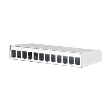CP Box, metaal, 12x RJ45(excl.), tbv module, Ral9010
