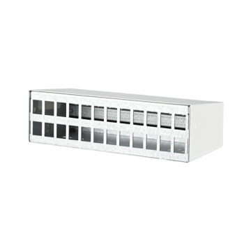 CP Box, metaal, 24 x RJ45(excl.), tbv keystone, wit, Ral9010