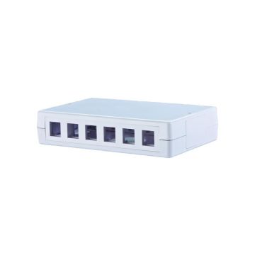 CP Opbouwdoos, tbv 6 Shielded of 12 Unshielded keystones, wit