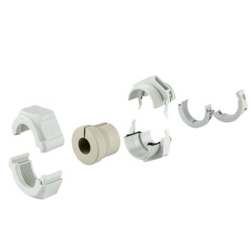 Wartel deelbare M32, klembereik 11.5 tot 15.5mm, grijs