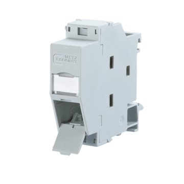 DIN-Rail adapter IP20, leeg, excl. RJ45, Ral7035