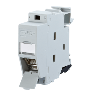 DIN-Rail REGplus IP20 adapter incl. C6A RJ45 module, 270°M
