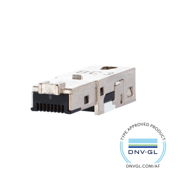 E-Dat Field Plug, RJ45 Cat6/EA, tbv Industrieel IP67-behuizing V1,V4,V5, V14, DNV maritiem EOL