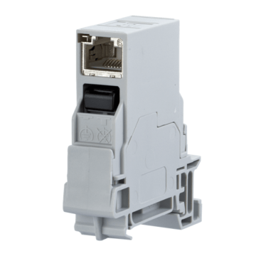 E-DAT Industriele DIN-Rail adapter, TS35 incl. RJ45 coupler insert, RAL7035