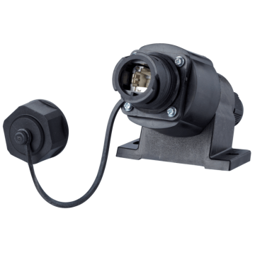 E-DAT Industriele IP67 V1, opbouw muuraansluiting, incl. RJ45 keystone Cat.6a, T568B