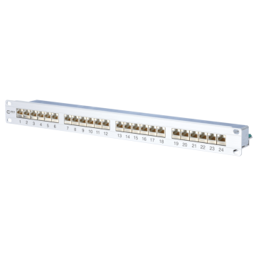 E-DAT, 24v, Patchpaneel, LSA, Cat6, Class/E, 1HE, Aluminium