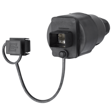 E-DAT, Industriele IP67 V4, cable coupler incl RJ45 Field Jack insert Cat6 class EA, T568B