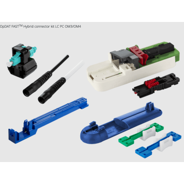 FAST Hybride connector set, Incl. gereedschap en 20 stuks LC/PC OM3/OM4 connectoren