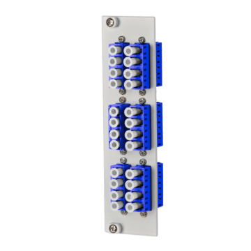 FO OPDAT REGpro inzetplaat, OS2, 6xLC-Quad, UPC adapter, keramiek, blauw