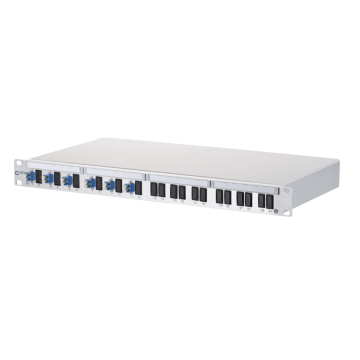 FO prefab paneel OpDAT 6xLCD, OS2, incl,koppelbus ceramic, pigtails enz, RAL7035