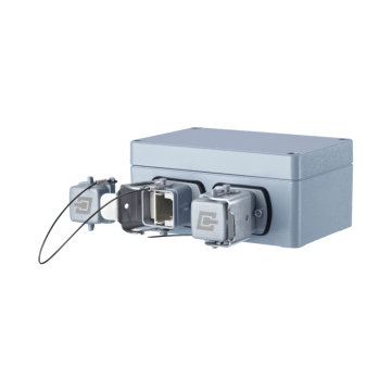 Industriele IP67 V5, opbouwdoos 2 voudig outlet, metaal