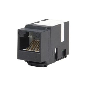 Keystone Cat6, UTP RJ45, T568B, zwart, 12-pack