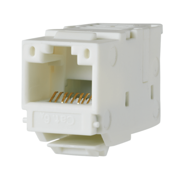 Keystone Cat6A, UTP RJ45, T568B, wit, 12-pack