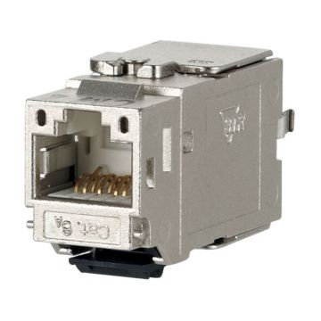 Keystone, Cat6A, 180 graden, Shielded RJ45, metaal