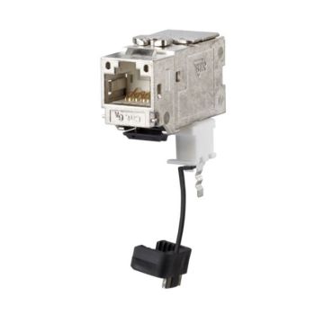 Keystone, Cat6A, 270 graden, Shielded RJ45, metaal