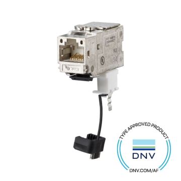 Keystone, Cat6A, 270 graden, Shielded RJ45, metaal, DNV maritiem