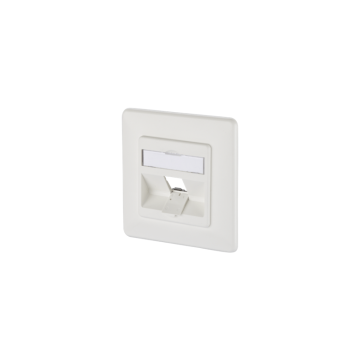 Module outlet 1v leeg, draagring, centraalplaat en afdekraam, excl. Module, Ral9010