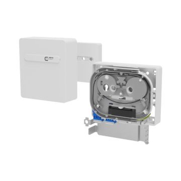 OpDAT ApL Lasbox, compleet, 2 LCD/UPC adapter met shutter, 4 pigtails G657A1/G652D, OS2