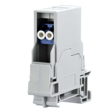 OpDAT Industriele DIN-Rail adapter, TS35 incl. LC-D SM FO adapter, RAL7035