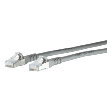 Patchkabel, S/FTP Cat6A, flex, LSOH, grijs, 0.2m
