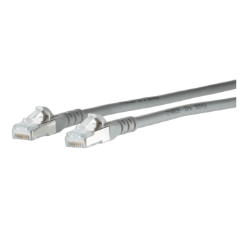 Patchkabel, S/FTP Cat6A, flex, LSOH, grijs, 0.3m