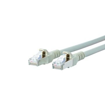 Patchkabel, S/FTP Cat6A, flex, LSOH, grijs, 0.5m