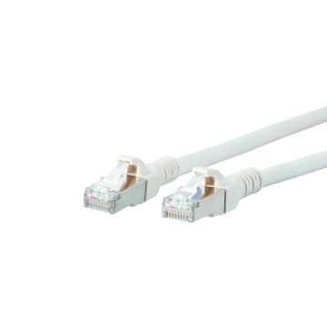 Patchkabel, S/FTP Cat6A, flex, LSOH, wit, 8m