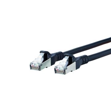 Patchkabel, S/FTP Cat6A, flex, LSOH, zwart, 7m