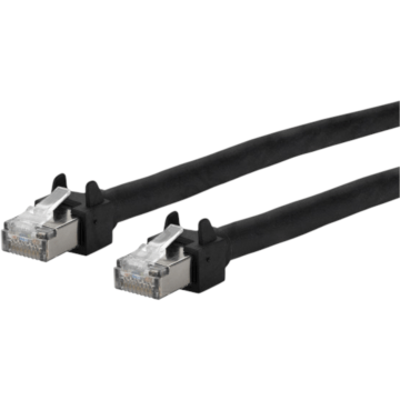 Patchkabel, S/UTP Cat5e, 6kV Flex500, PUR Outdoor, zwart, 15m