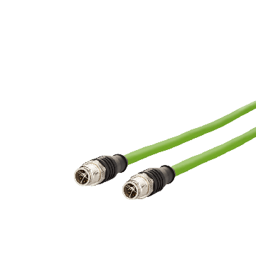 Verbindingskabel M12 - M12, Male recht, 8-polig, Cat6a, X-coded, PUR, 10m