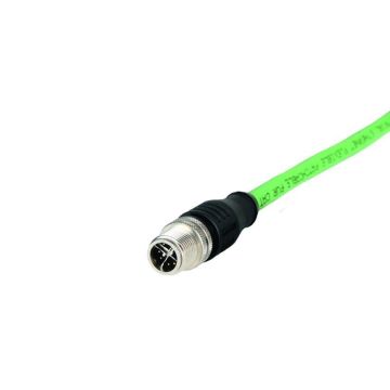 Verbindingskabel M12 - M12, Male recht, 8-polig, Cat6a, X-coded, PUR, 2m