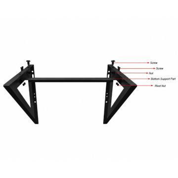 Ondersteuningsbeugel tbv 800 diepe wandkasten, verhoogd draaggewicht tot max 120KG, RAL9005