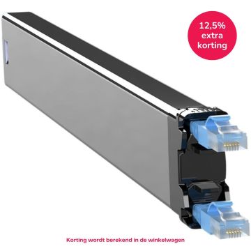 PATCHBOX 365 Cassette, Cat6a/Ea, STP Blauw, 0.8m, 8HE bereik, EOL