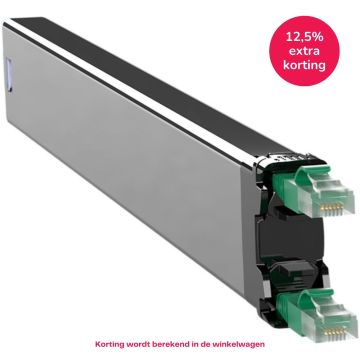 PATCHBOX 365 Cassette, Cat6a/Ea, STP Groen, 0.8m, 8HE bereik, EOL