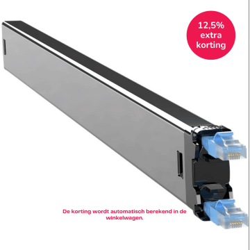PATCHBOX Plus+ Cassette, Cat6a/Ea, STP Blauw, 1.8m, 30HE bereik, EOL