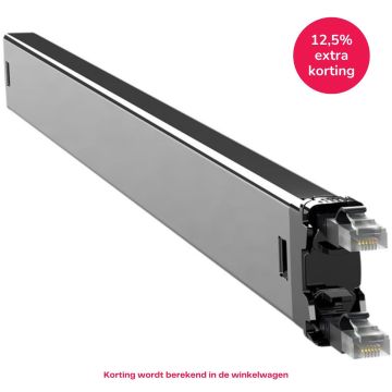 PATCHBOX Plus+ Cassette, Cat6a/Ea, STP Zwart, 1.8m, 30HE bereik, EOL