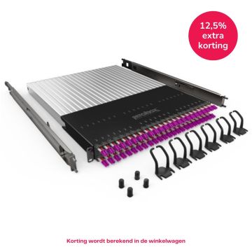 PATCHBOX Plus+ Frame, incl.24 cassettes, LC-LC, OM4 Violet, 1.8m, 30HE bereik, EOL