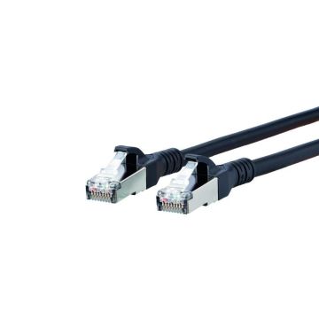 Patchkabel, S/FTP Cat6A, flex, LSOH, zwart, 4m