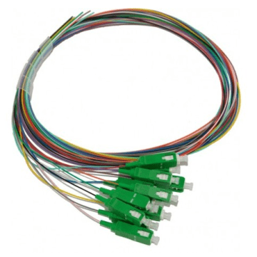 Pigtail OS2, SC/APC, 2m, set van 12 kleuren